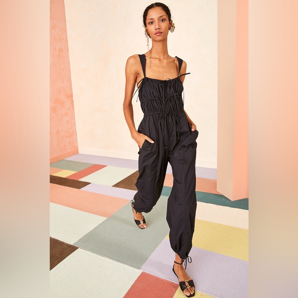 Ulla Johnson Black Drawstring Jumpsuit